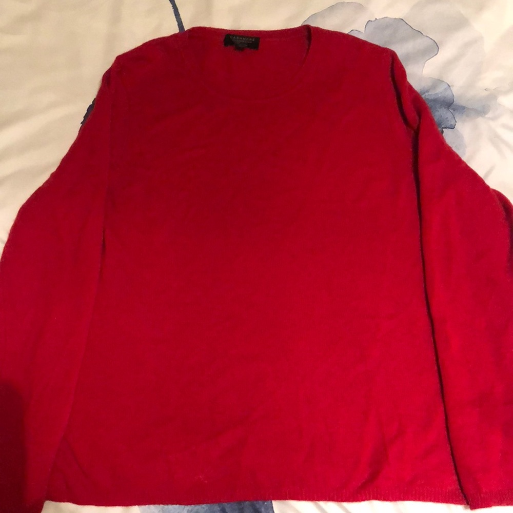 Ladies 100% Pure Cashmere Red Sweater